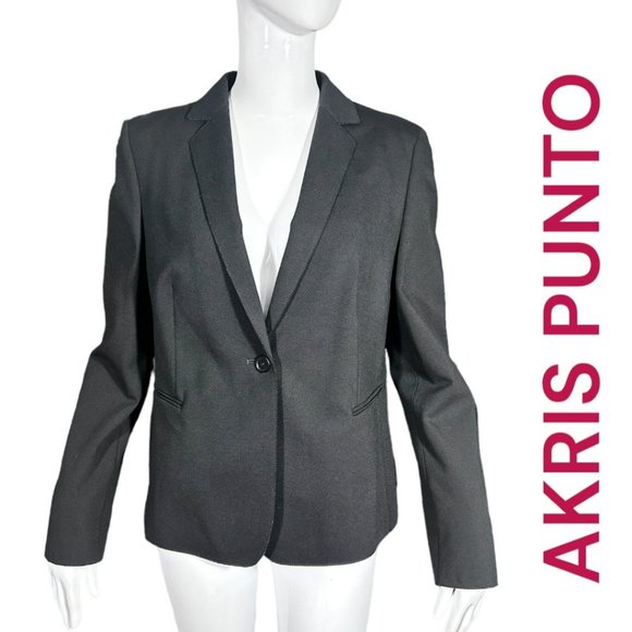 AKRIS BLACK PUNTO BLAZER (SZ 12) (EUC) - Picture 1 of 9